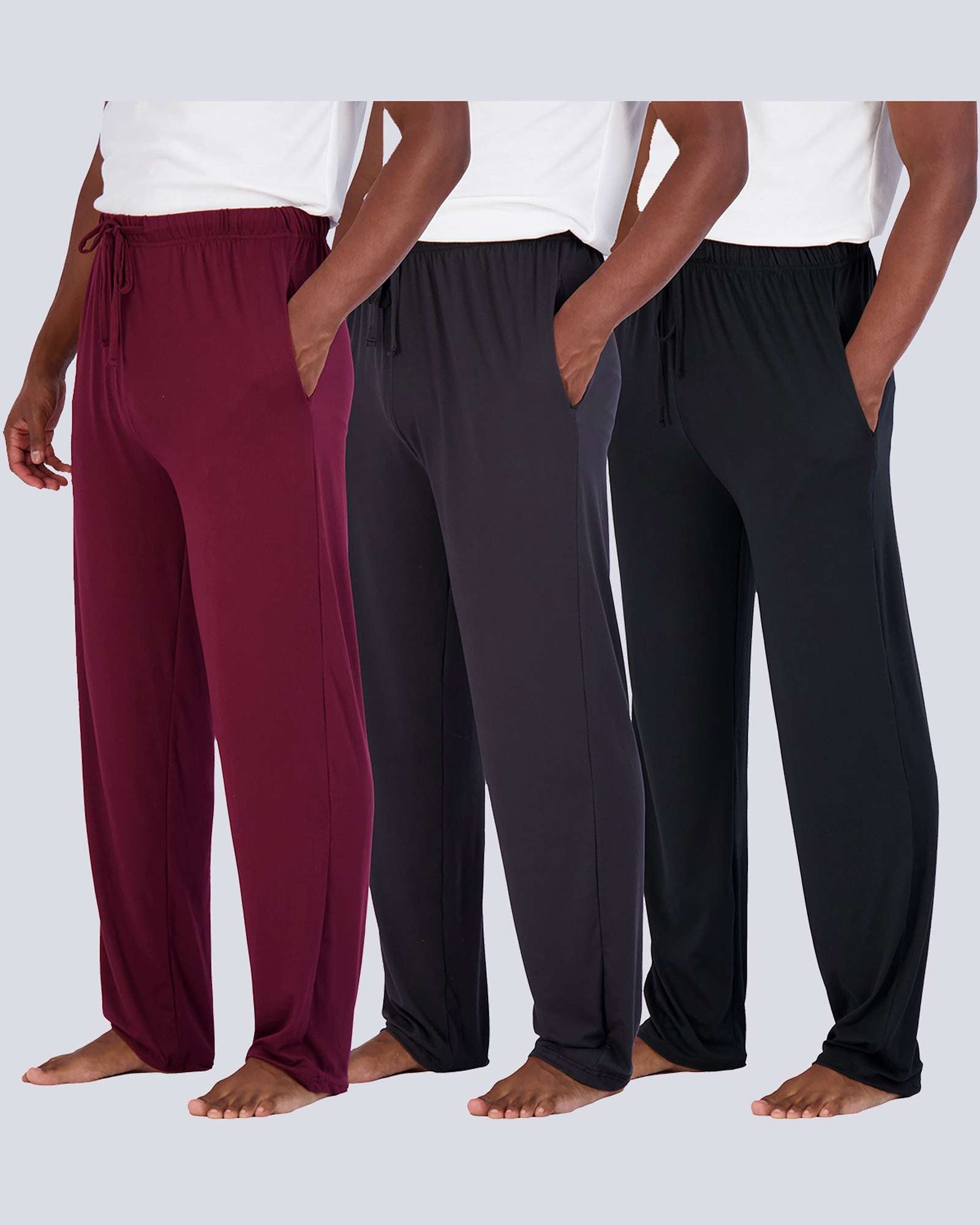 3 Pack: Mens Soft Pajama Lounge Pants