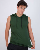 Real Essentials 3 Pack Men's Dry Fit Tank Top Hoodie Sleeveless Workout Gym Muscle Shirts - Set 4
