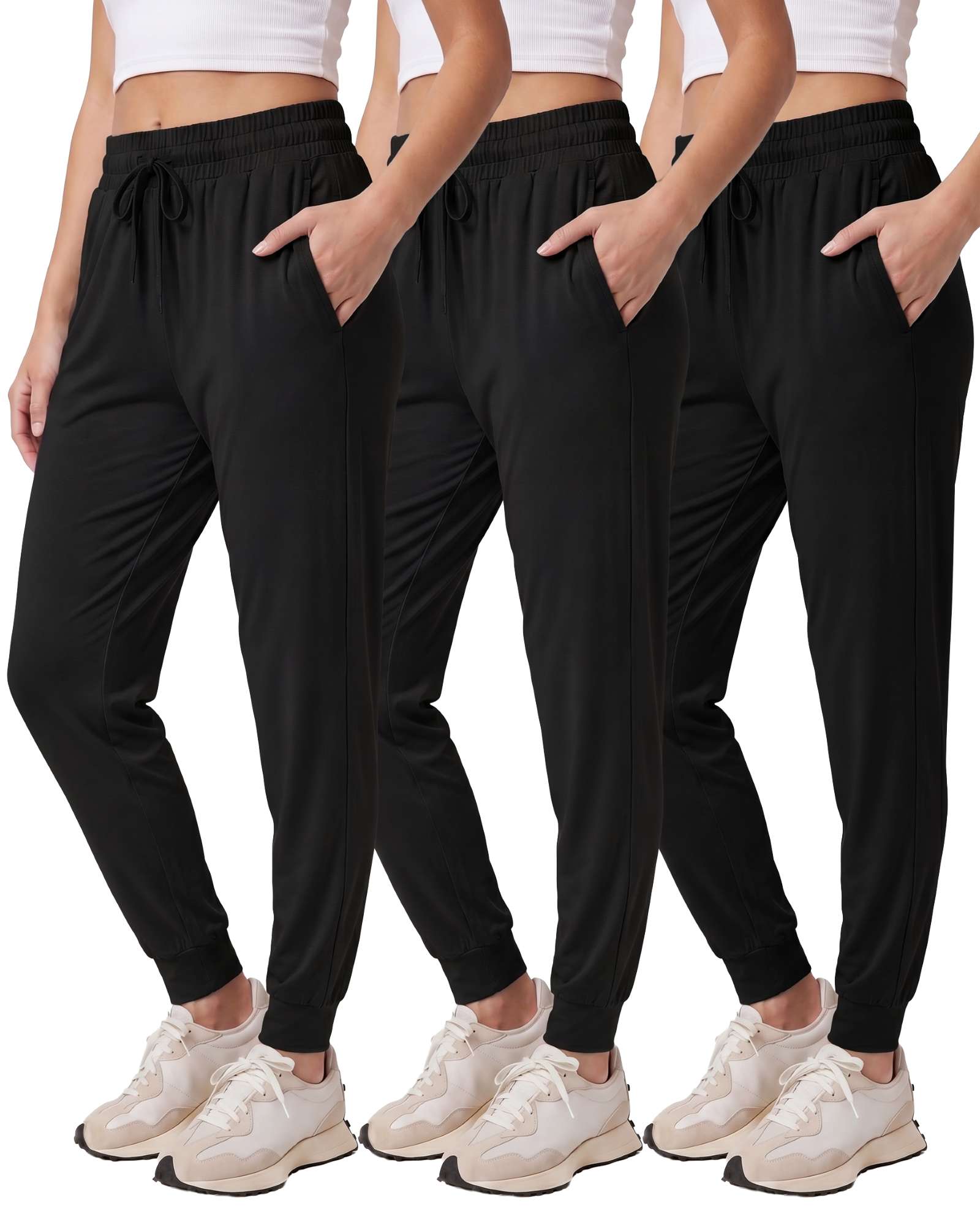 3 Pack: Womens Ultra-Soft Lounge Joggers