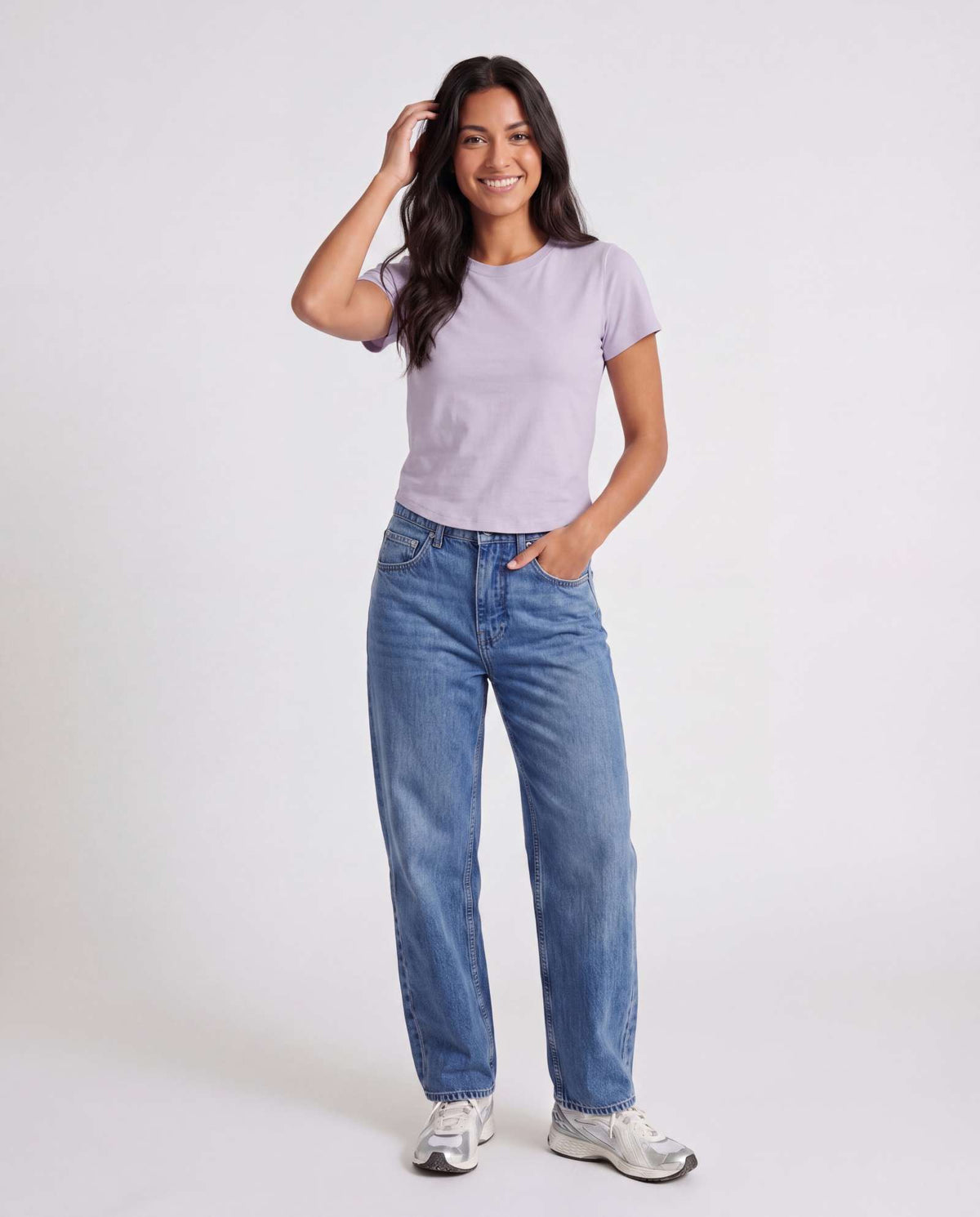 Real Essentials 3 Pack Women's Cropped Cap Sleeve Tops Cotton Basic Tees Going Out Shirts - Solid Black, Solid Iceberg Green, Solid Orchid Petal