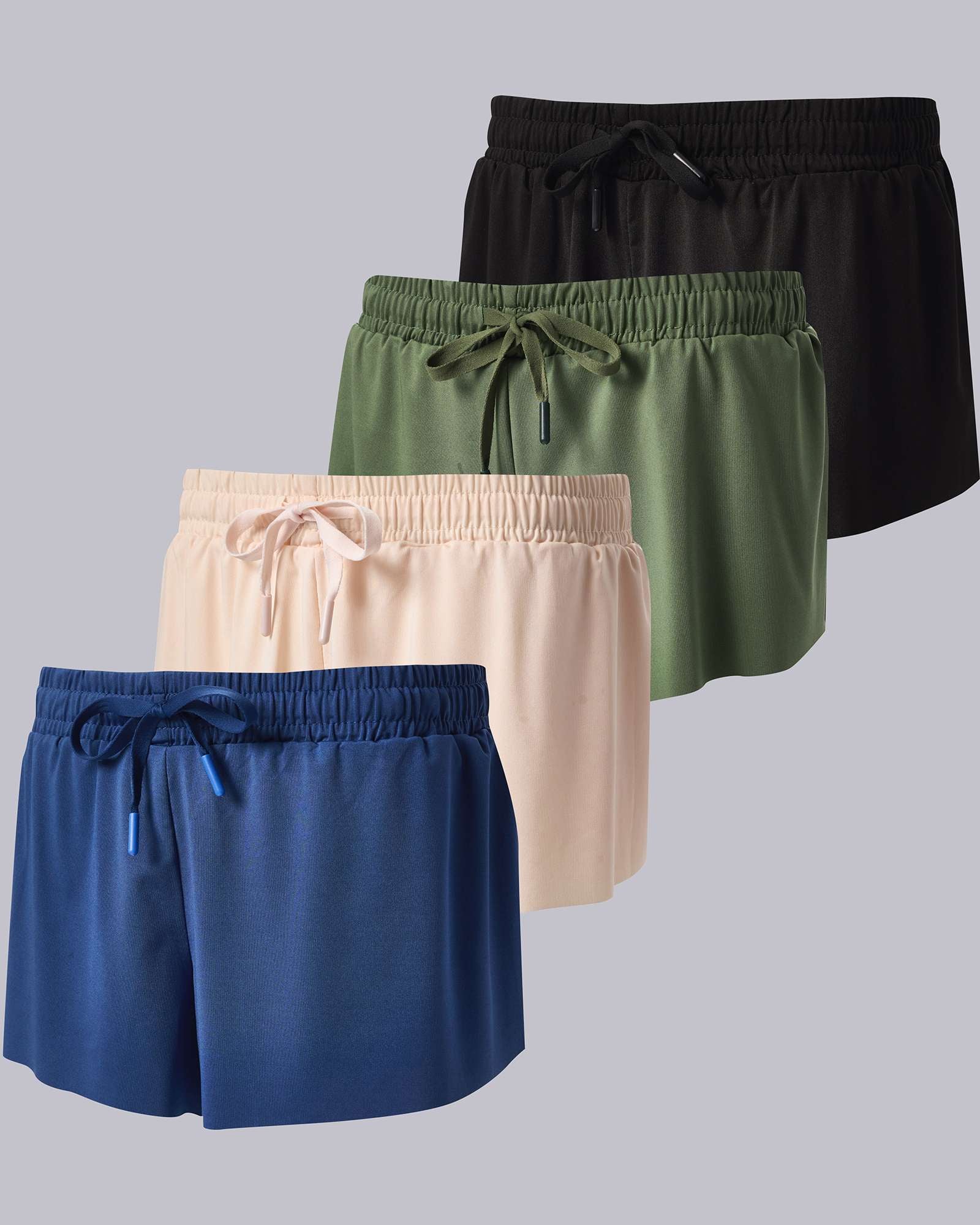 4 Pack: Girls 2-in-1 Flowy Shorts with Spandex Liner Youth Butterfly Skirts - Athletic Dance