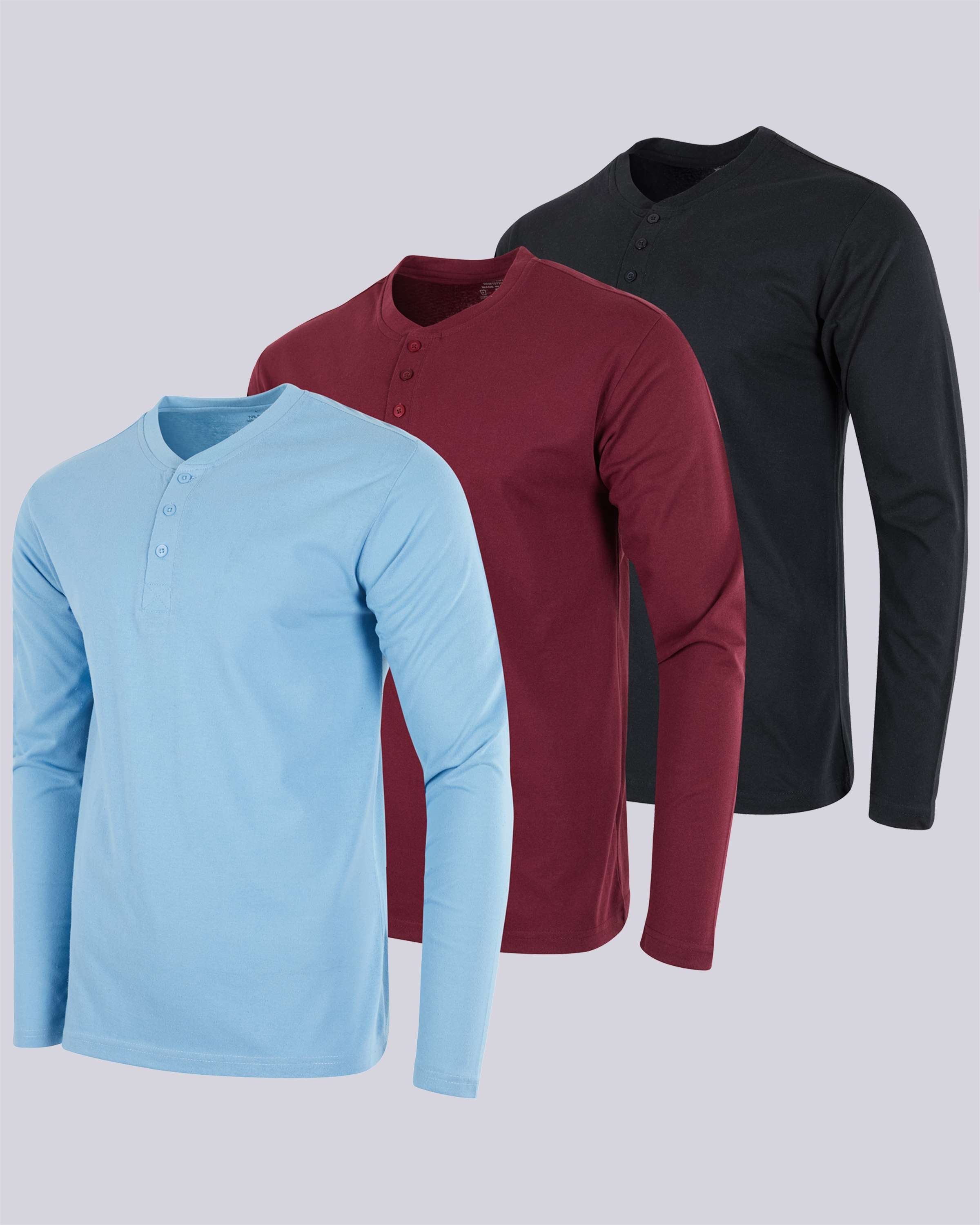 REMI RELEF　HENLEY LONG SLEEVE T-SHIRT Mens Remi Long Sleeve Henley True White