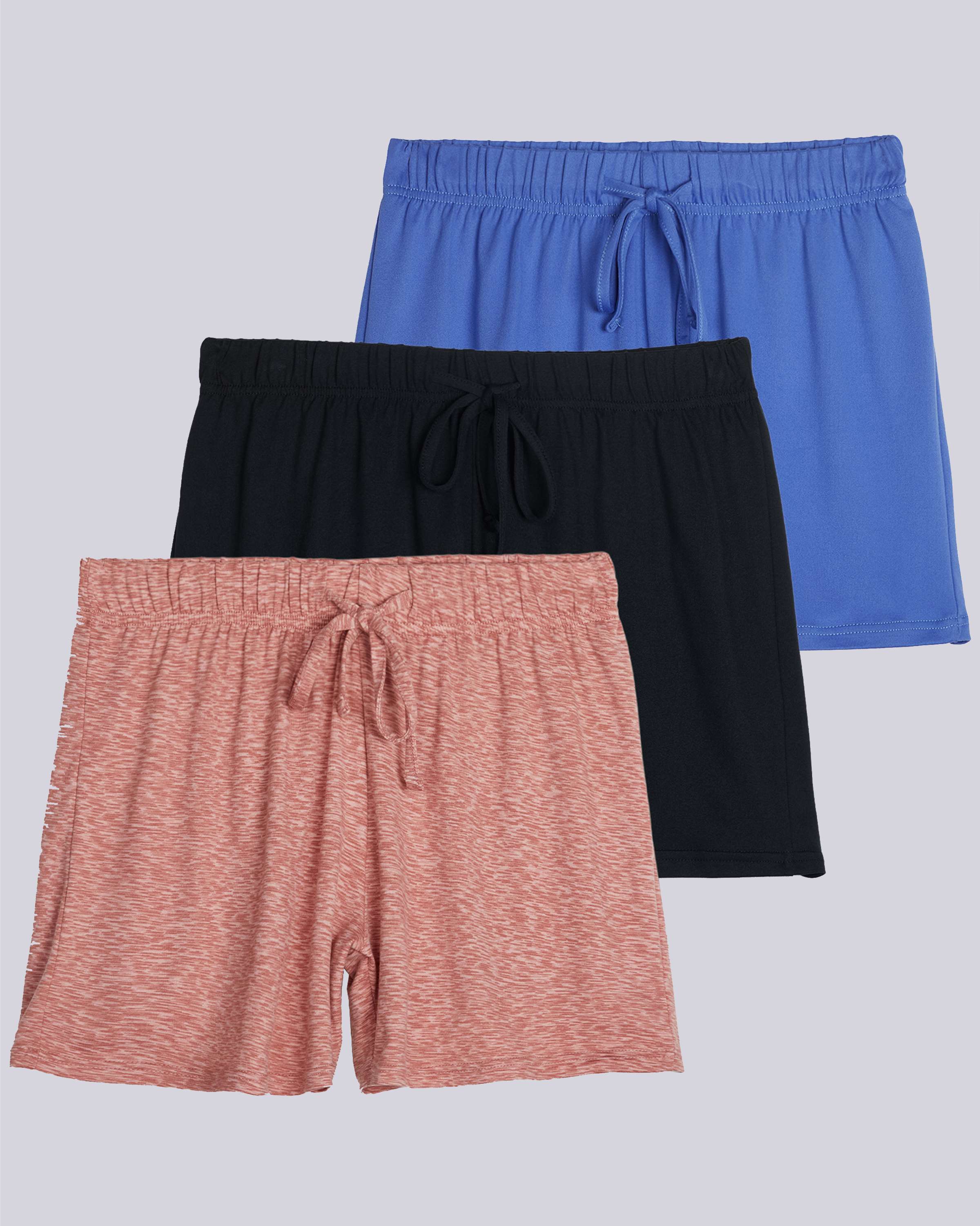 3 Pack: Womens Ultra-Soft Pajama Lounge Shorts