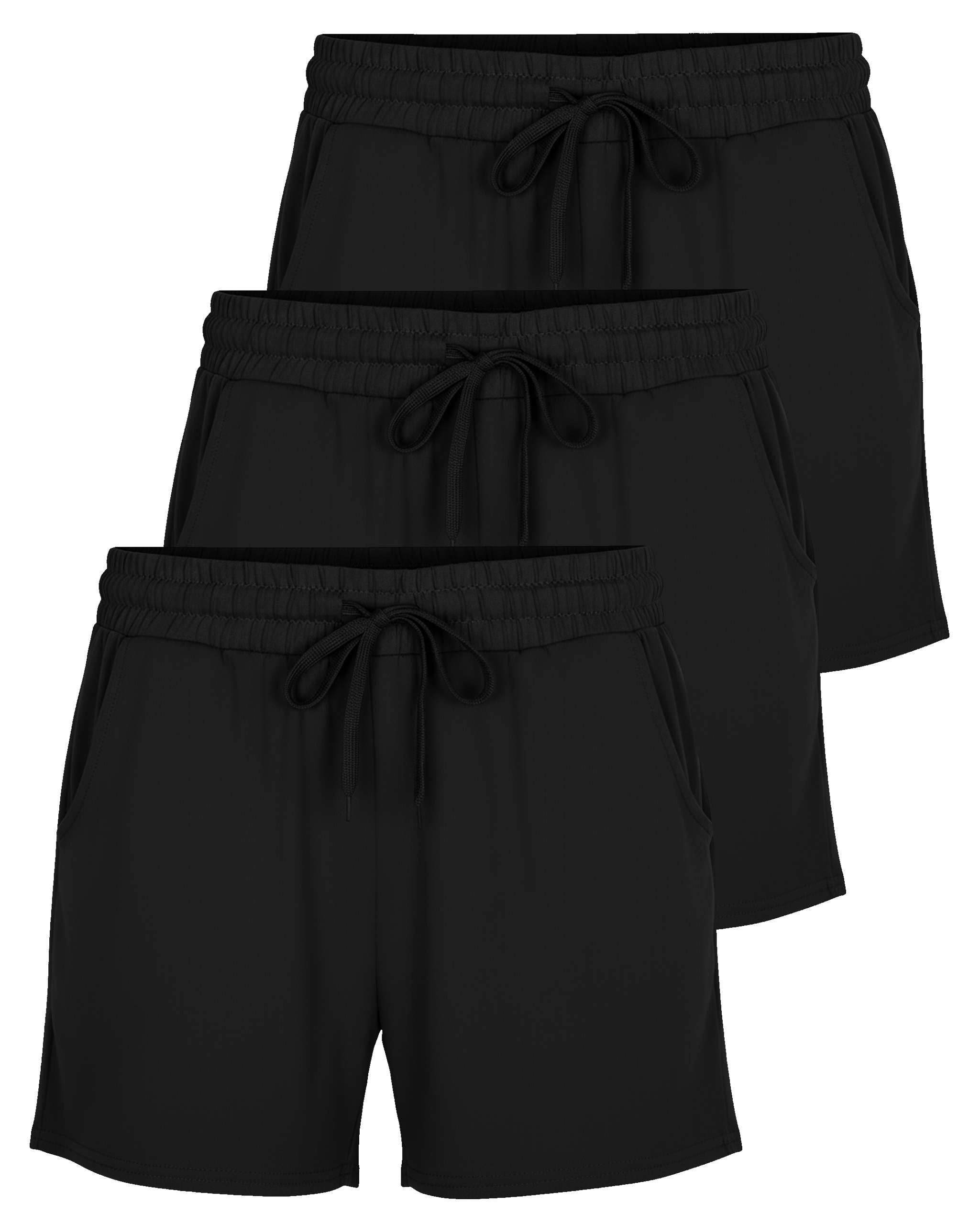 3 Pack: Womens Plus Super-Soft Lounge Shorts