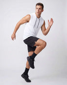 Real Essentials 3 Pack Men's Dry Fit Tank Top Hoodie Sleeveless Workout Gym Muscle Shirts - Set 12