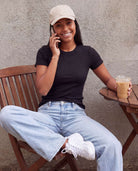 Real Essentials 3 Pack Women's Cotton Ribbed Tshirts Short Sleeve Crew Neck Tees Basic Tops - Solid Black, Solid Iceberg Green, Solid Orchid Petal