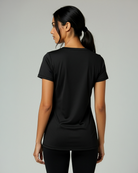 Real Essentials 5 Pack Womens Dry Fit V Neck Workout Tops Athletic T Shirts Gym Yoga Tees - Set 19
