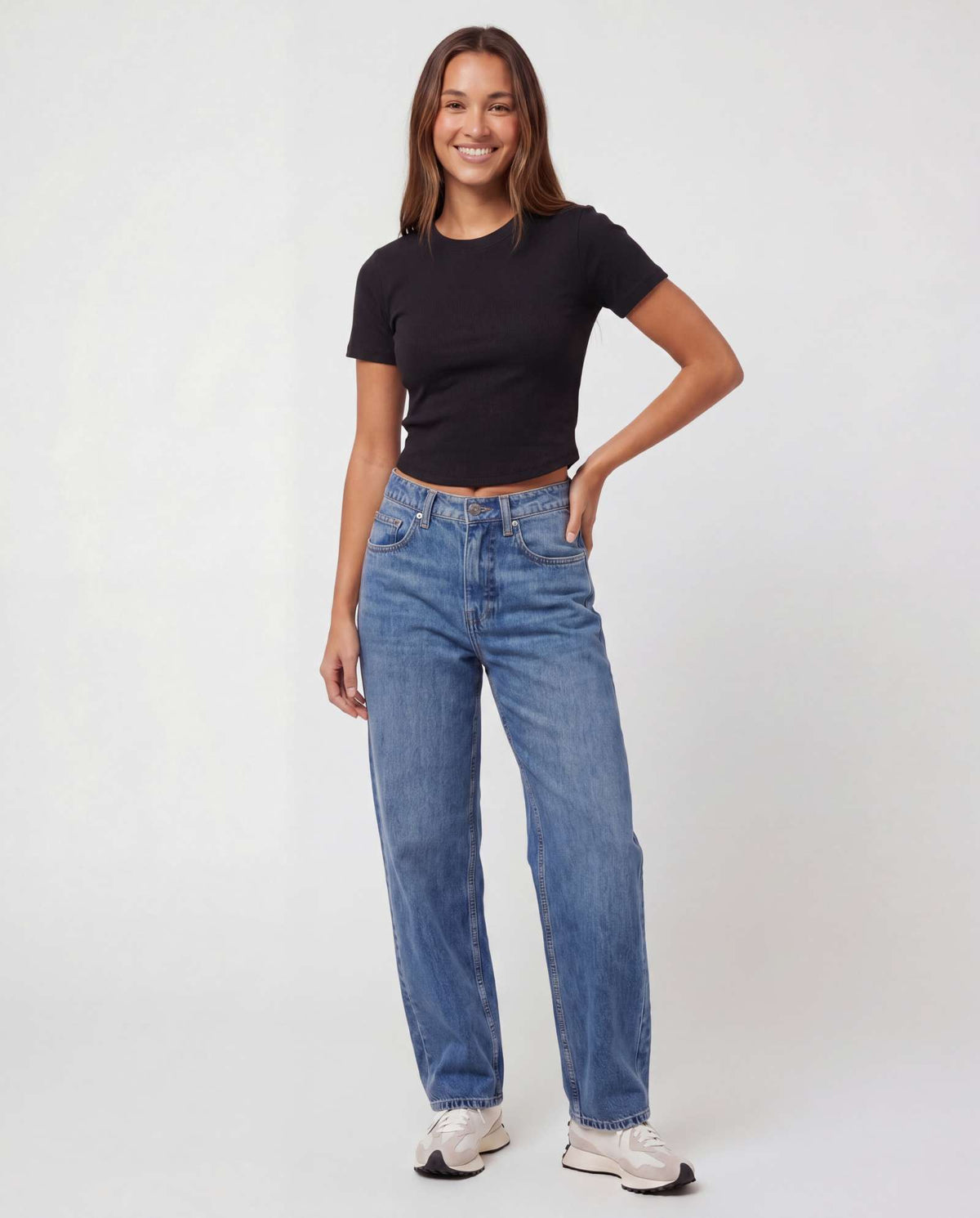 Real Essentials 3 Pack Women's Cropped Cotton Tshirts Ribbed Cap Sleeve Tees Going Out Tops - Solid Black, Solid Black, Solid Black