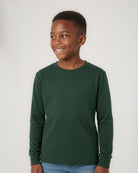 Real Essentials 5 Pack Boys' Cotton Long Sleeve Jersey T Shirts Kids School Youth Tees - Set 3