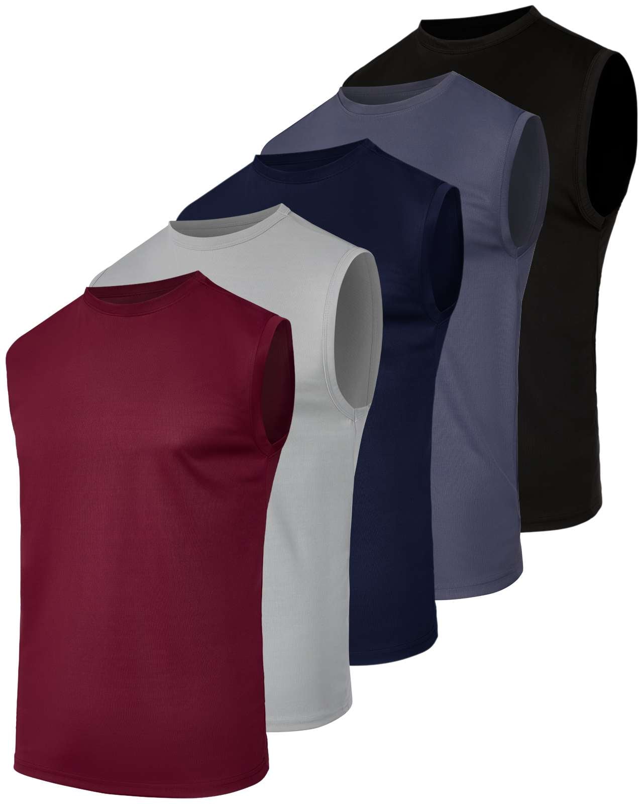 5 Pack: Mens Mesh Active Tank Top (Available in Big & Tall)