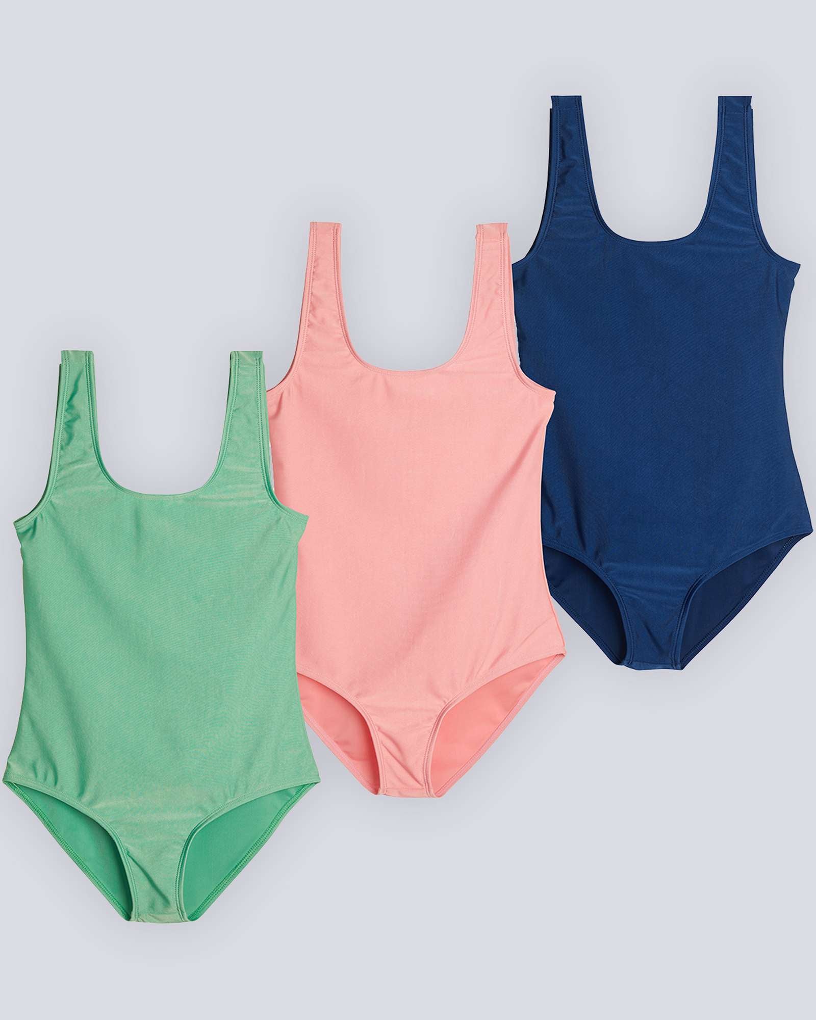 3 Pack: Girls' Surf One Piece Swimsuit