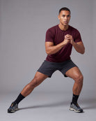 Real Essentials 5 Pack Men's Dry Fit Short Sleeve Crew T Shirts Gym Tees Athletic Workout - Solid Black, Charcoal, Solid Ultimate Grey, Burgundy, Solid Martini Olive