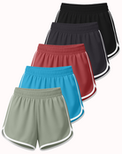 Real Essentials 5 Pack Women's Dry Fit Dolphin Shorts Athletic Running Workout Gym Hiking - Set 5