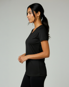 Real Essentials 5 Pack Womens Dry Fit V Neck Workout Tops Athletic T Shirts Gym Yoga Tees - Set 19