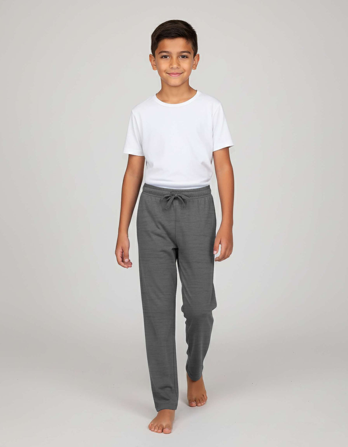 Real Essentials 3 Pack Boys' Pajama Sweatpants Joggers Open Bottom Kids Teens PJs Sweats - Set 2