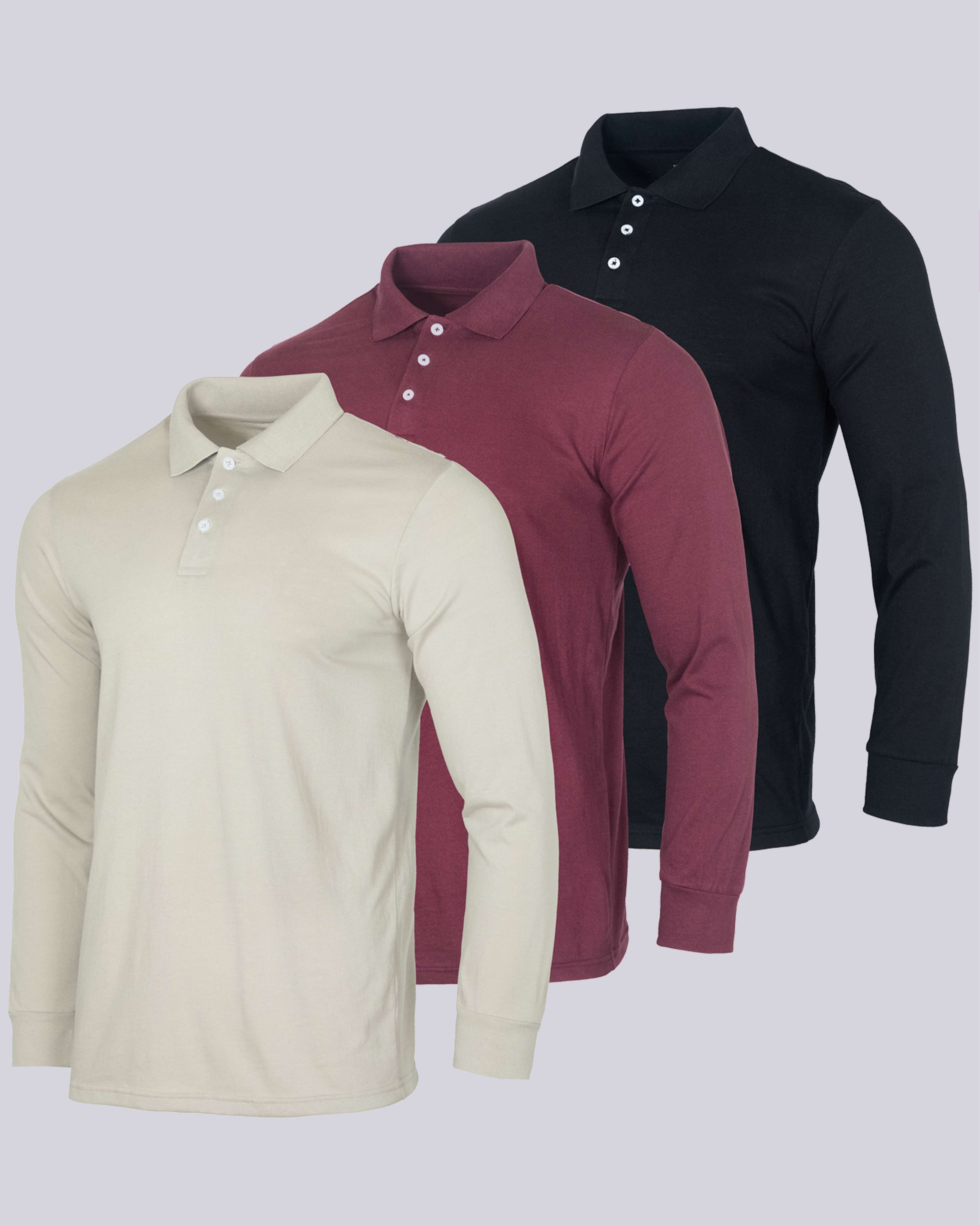 3 button long sleeve polo shirts best sale