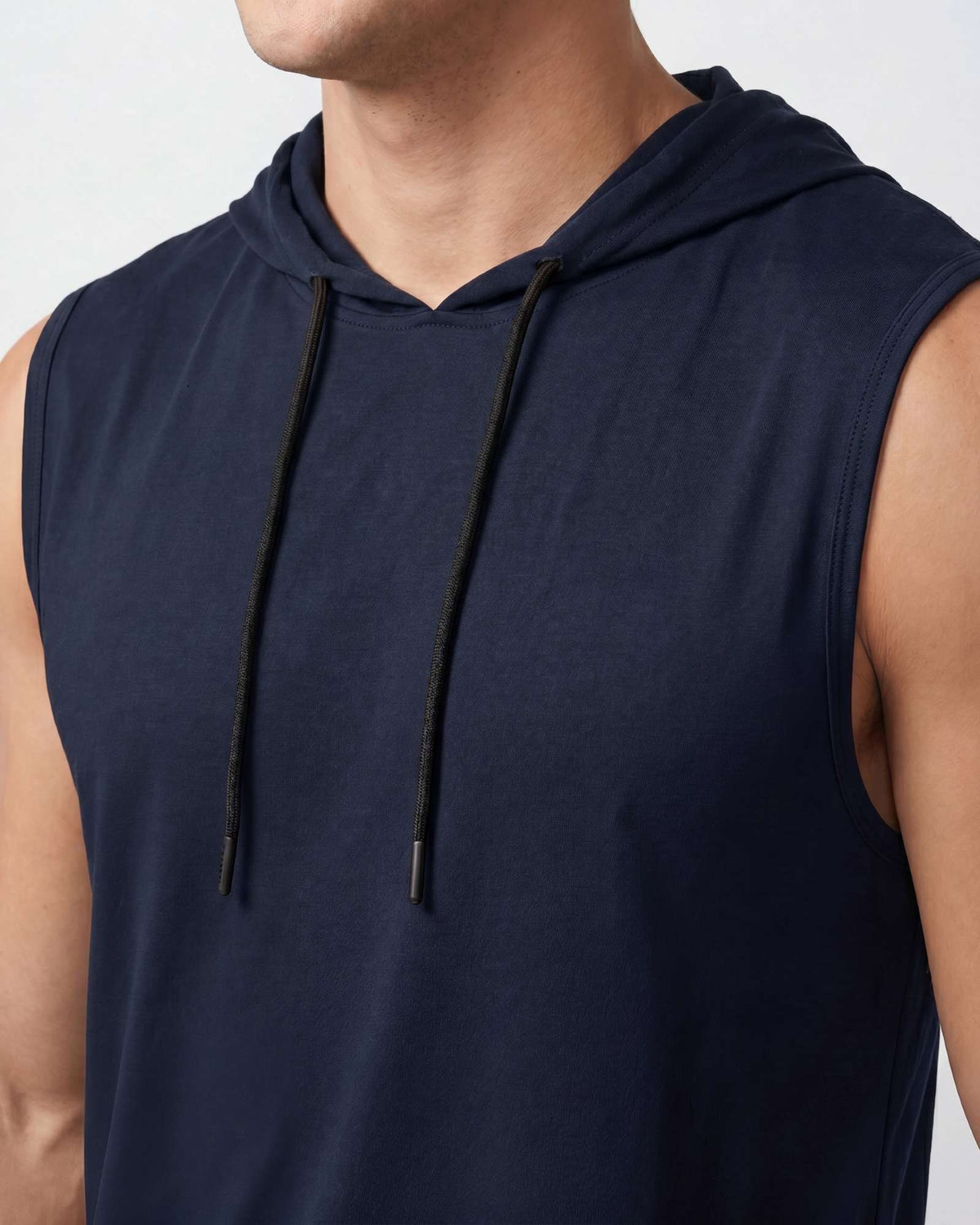 Real Essentials 3 Pack Men's Dry Fit Tank Top Hoodie Sleeveless Workout Gym Muscle Shirts - Set 8