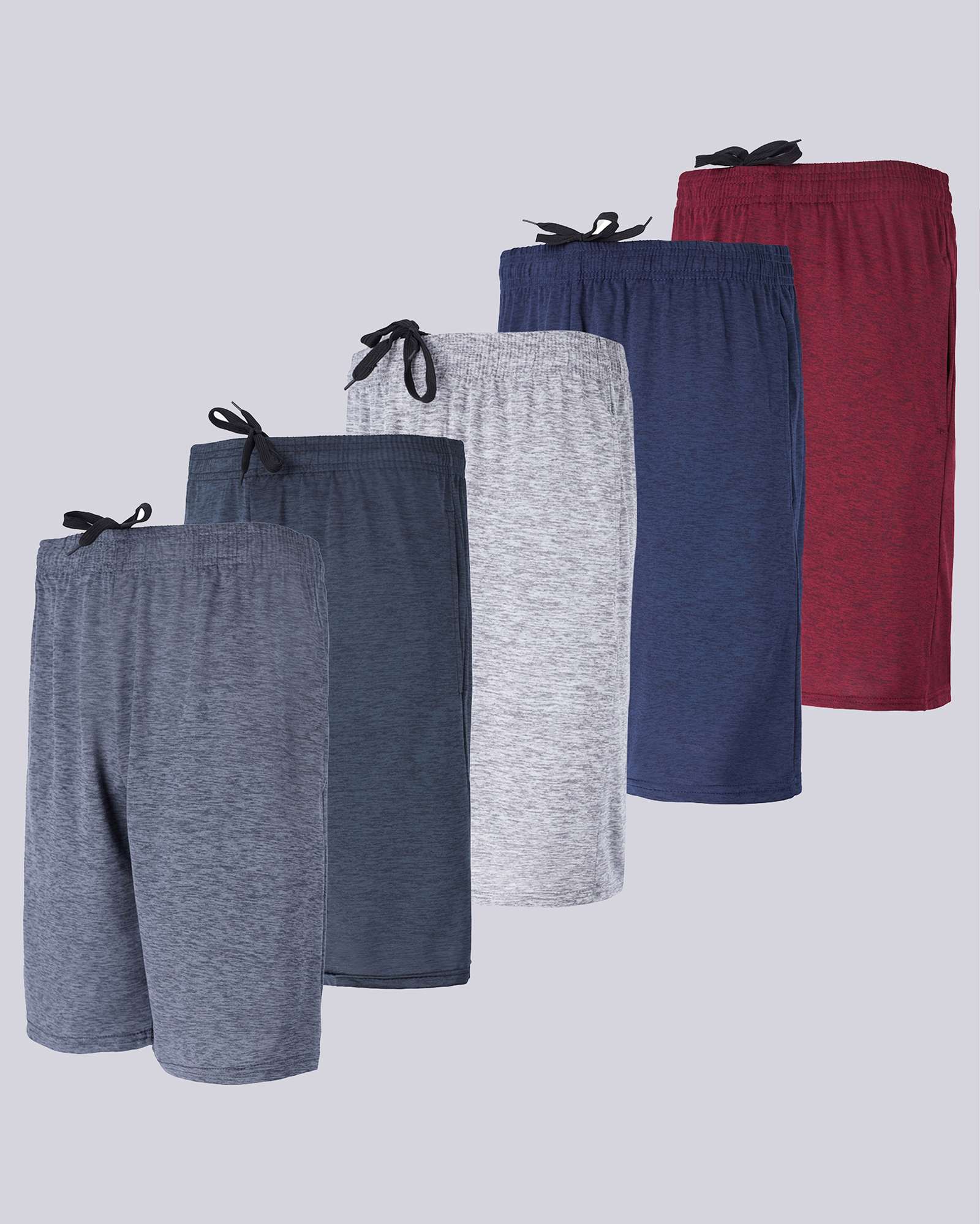 5 Pack: Boys Dry-Fit Active Basketball Shorts
