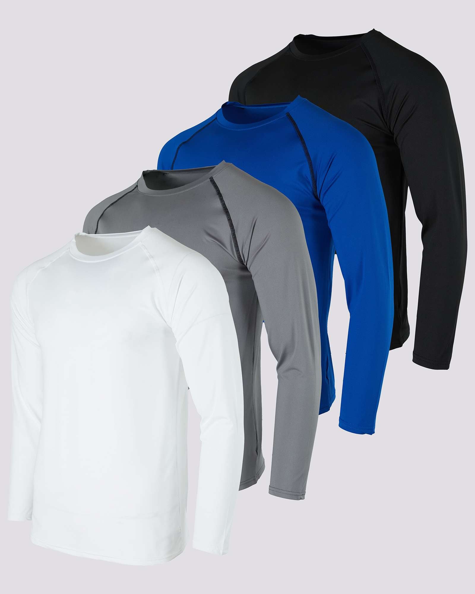 4 Pack: Mens Compression Long Sleeve Shirt