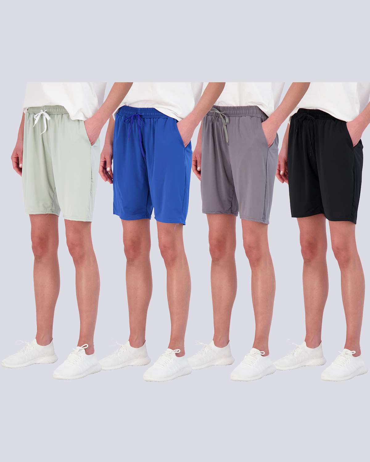 4 Pack: Womens Dry-Fit 7" Bermuda Shorts