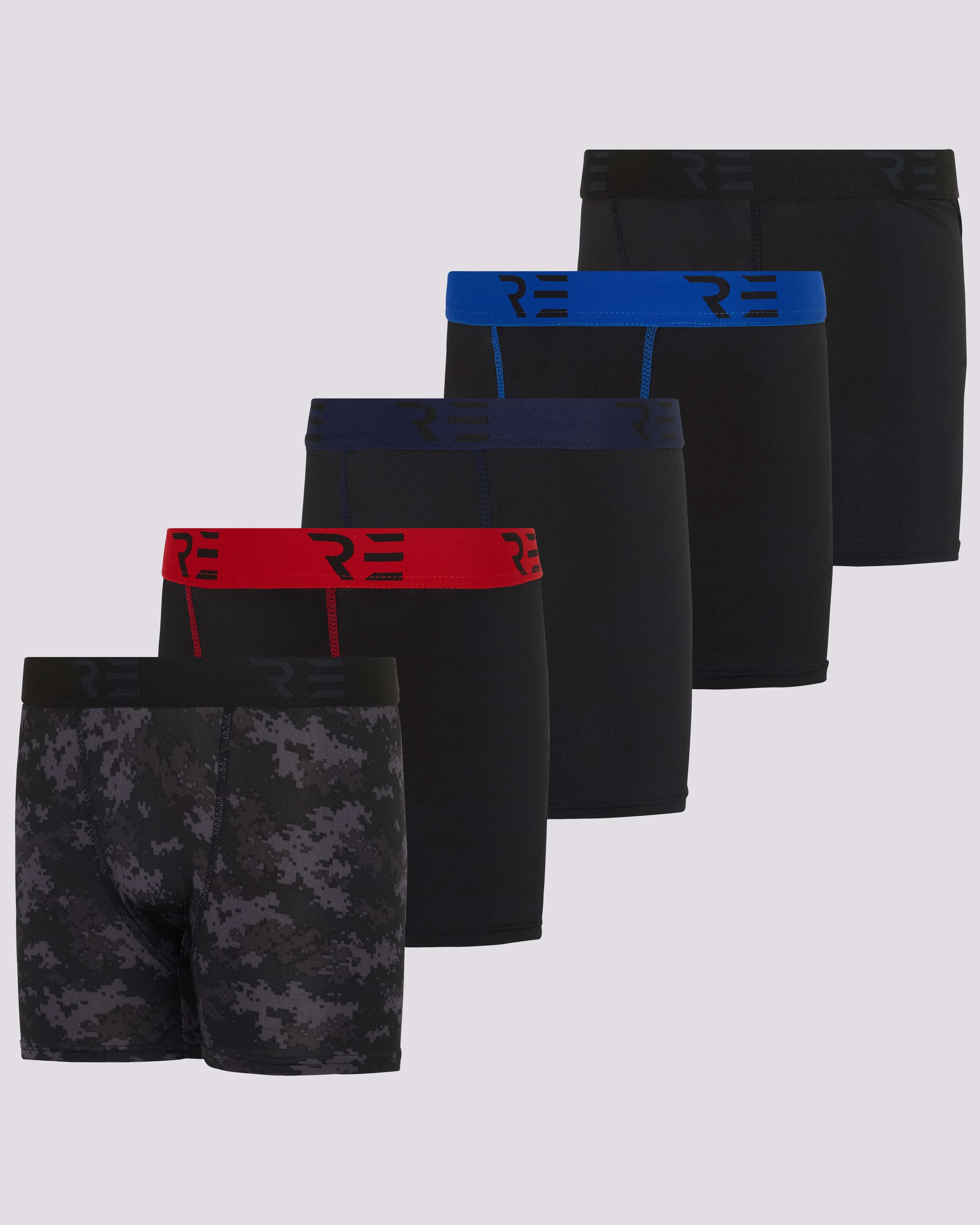5 Pack: Boys Compression Shorts Underwear