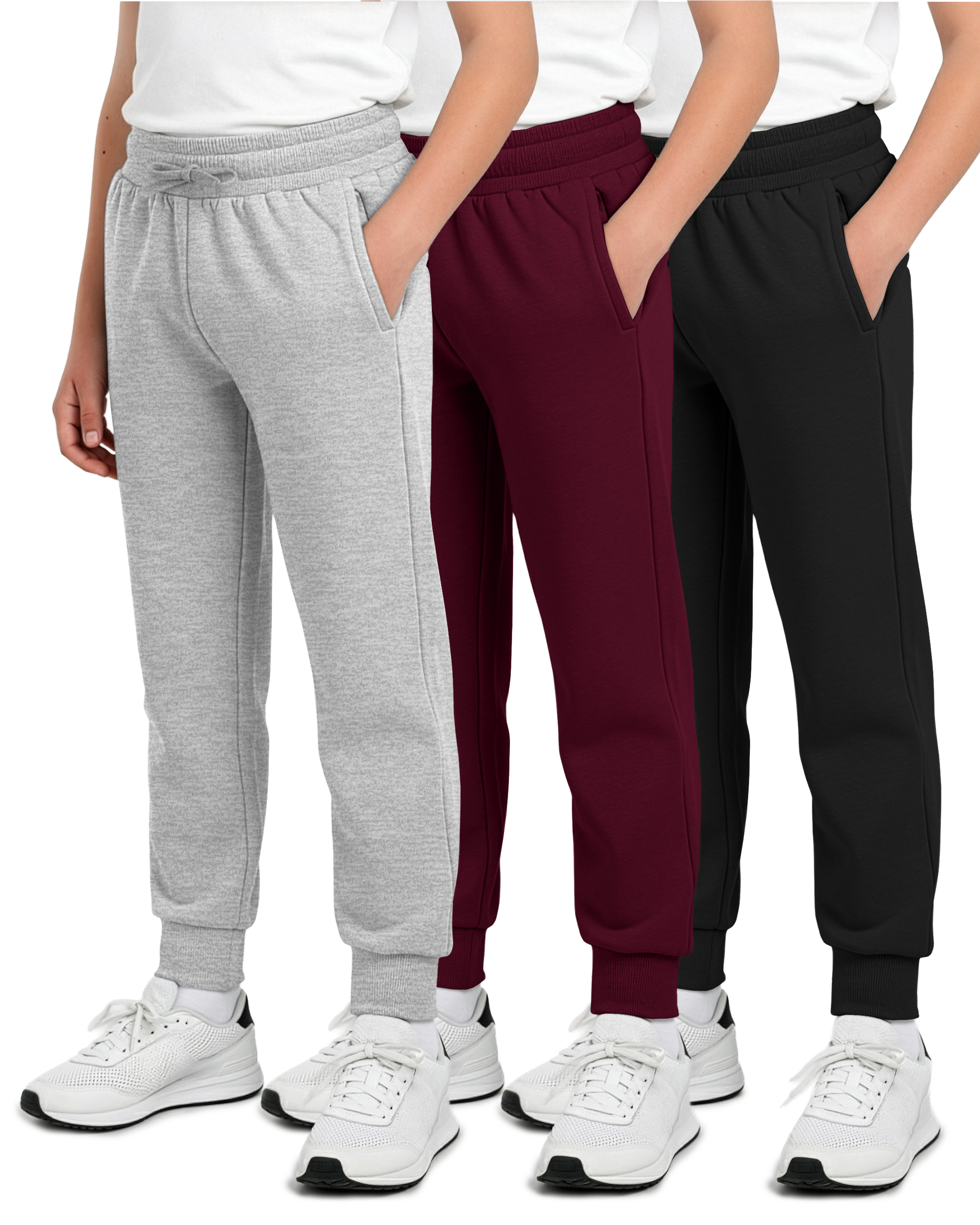 3 Pack: Boys Fleece Jogger Sweatpants