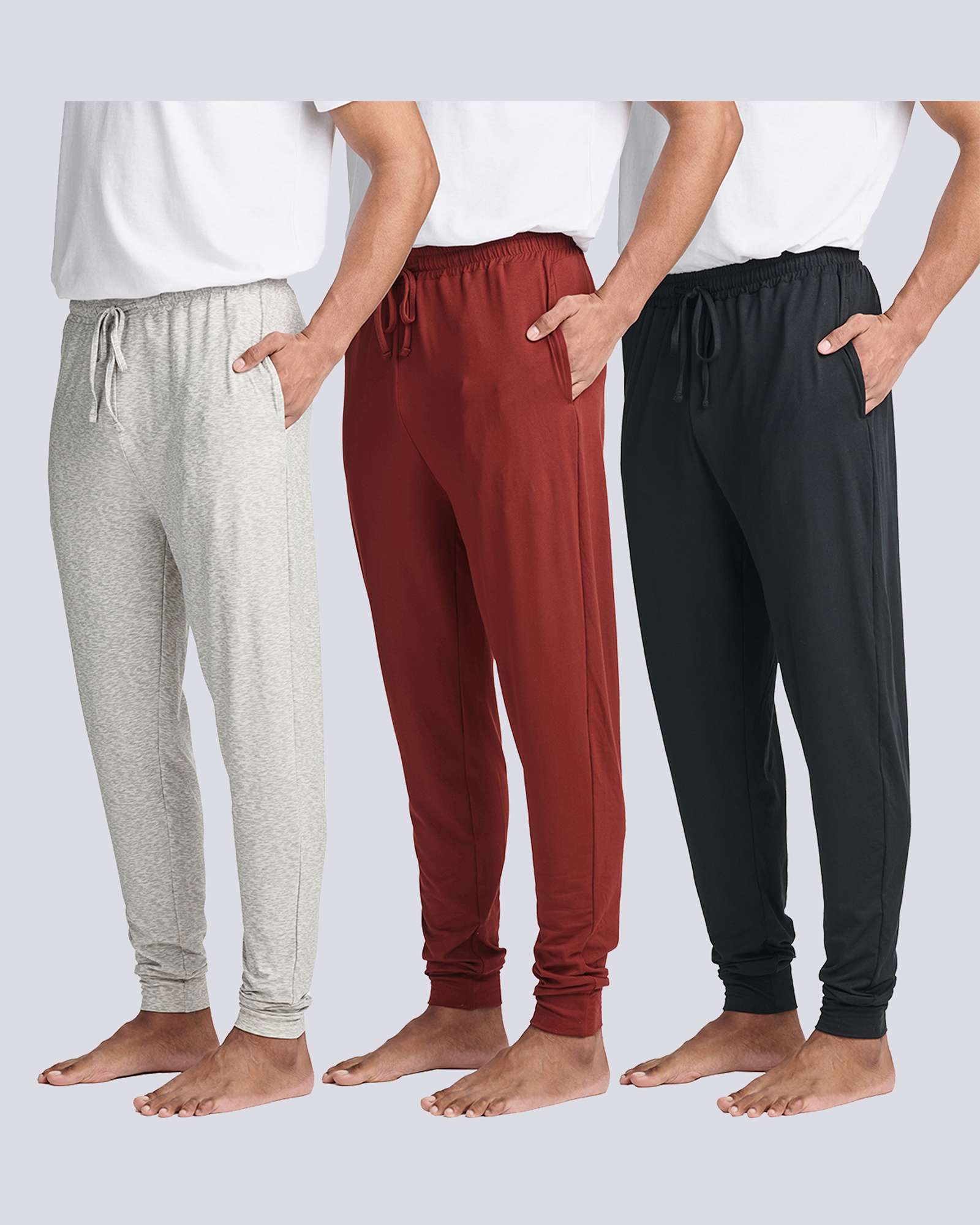 3 Pack: Men's Big & Tall  Soft Lounge Sleep Joggers