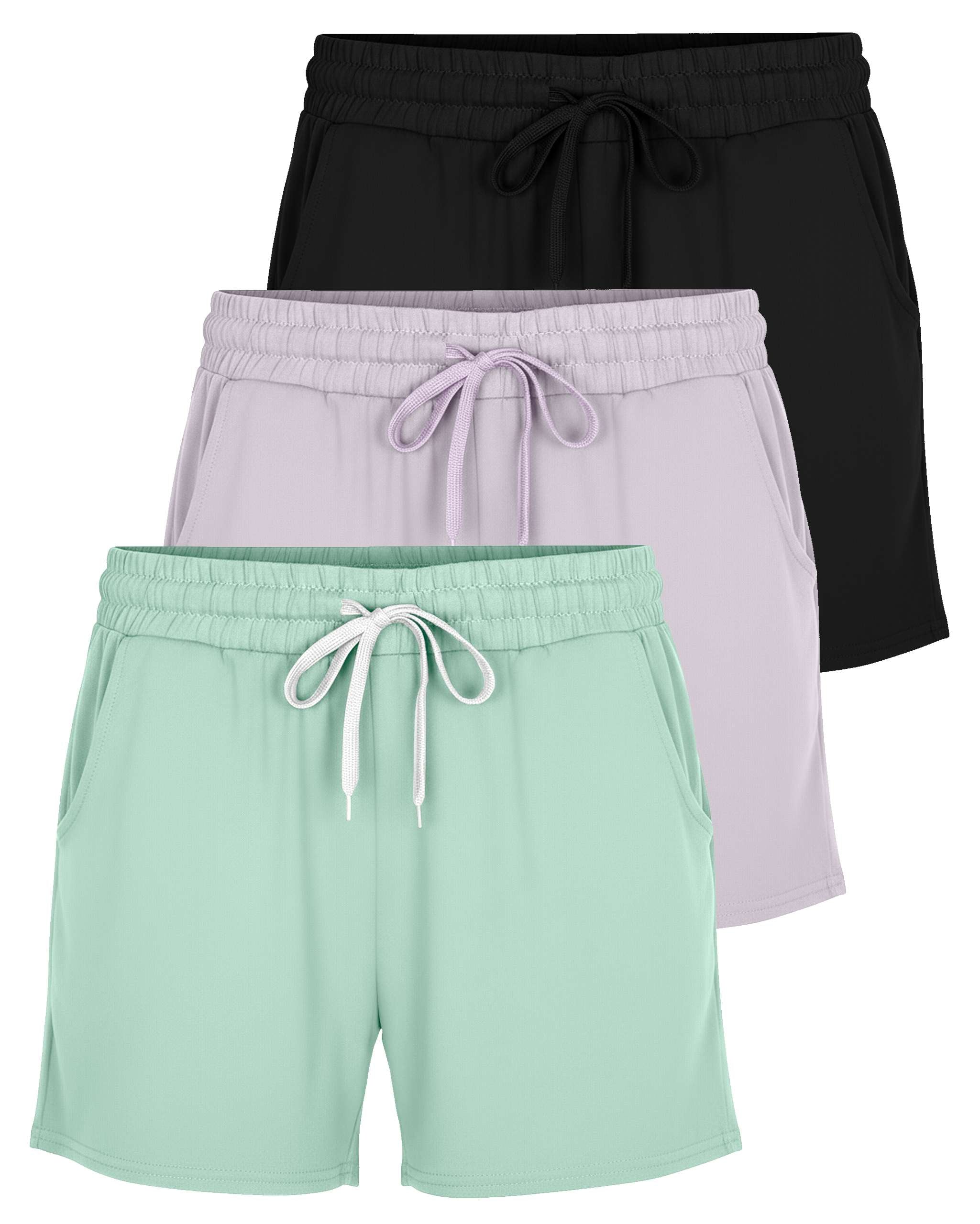 3 Pack: Womens Plus Super-Soft Lounge Shorts