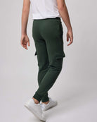 Real Essentials 3 Pack Boys' Cotton Cargo Fleece Joggers Sweatpants Pockets Athletic Kids - Set 2