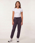 Real Essentials 3 Pack Girls' Cotton Fleece Joggers Sweatpants Kids Teens Pants Sweats - Solid Black, Solid Plum Perfect, Solid Lantana