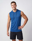 Real Essentials 3 Pack Men's Dry Fit Tank Top Hoodie Sleeveless Workout Gym Muscle Shirts - Set 3